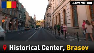 🔴 Romania Brasov • Historical Center of Brasov 🇷🇴 【SLOW MOTION  1080p Full HD】 [upl. by Inacana]