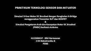 Simulasi Driver Motor DC Brushed dengan HBridge menggunakan Proteus [upl. by Arie]