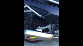 Akrapovic Exhaust on Piaggio MP3 500Gilera FUOCO 500 [upl. by Glarum]