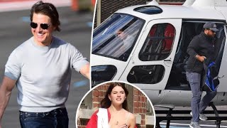 Tom Cruise flies helicopter with son Connor after missing daughter Suri’s graduation usa viral us [upl. by Anauqal]