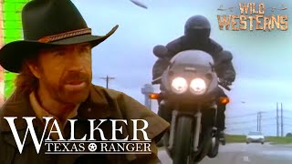 Walker Texas Ranger  Attempted Hit On Walker Leads To Thrilling Bike Chase  Wild Westerns [upl. by Htirehc227]