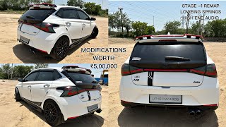 New i20 2021 Modified  i20 diesel Remap  N line spoiler for i20  High end audio setup in i20 [upl. by Resarf211]