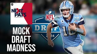 Mock Draft Madness Patriots pass on Drake Maye trade with Vikings  Next Pats [upl. by Roel]