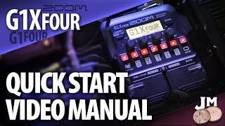 Zoom G1XFOUR pedal QUICK START  Cheat Sheet 4 PRIMARY MODES How To Video [upl. by Eelsew]