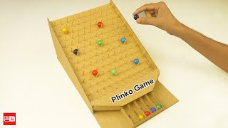 How to Make Plinko Game from Cardboard [upl. by Airrehs]