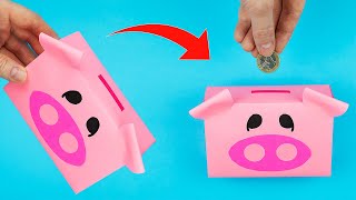 Simple Paper Piggy Bank Tutorial Fun and Creative Idea [upl. by Zakarias]