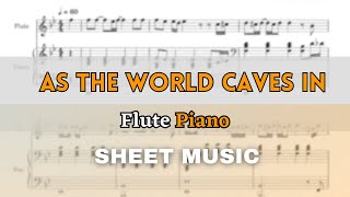 Matt Maltese  As The World Caves In  Flute and Piano Sheet MusicFull Score [upl. by Alhahs]