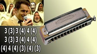 TI AMO BERLIN LA CASA DE PAPEL ARMÓNICA MONEY HEIST HARMONICA TABS CHROMATIC C CROMÁTICA [upl. by Chura397]