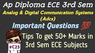 analog and digital communication systems Important Questions ap diploma C23 ece 3rd sem importants [upl. by Lainey]