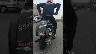 STEFANO SCAURI EXTREME LAUNCH ON 150cc VESPA DRAG [upl. by Ahsined]