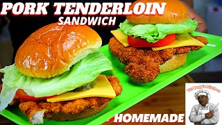 BREADED PORK TENDERLOIN RECIPEHOW TO MAKE DEEP FRIED TENDERLOIN SANDWICH YOUTUBE RECIPE 2020 [upl. by Eerized]