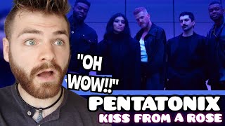 First Time Hearing PENTATONIX quotKiss From A Rosequot  Live Performance  REACTION [upl. by Arotal]