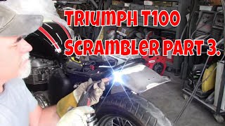 Triumph Scrambler part 3 Mounting the fender and turn signals [upl. by Roach895]