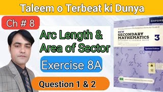 Exercise 8A Q 1 amp 2 II APS Maths 8th II New Secondary Mathematics Book 3 Updated Edition taleem [upl. by Otrebide]