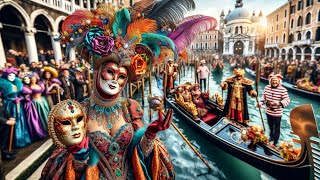 Venice Carnival 2024  The Best Moments  The best masks of Venice  The most beautiful city [upl. by Slohcin]