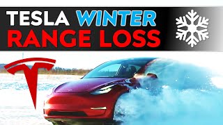 How Much RANGE Does a Tesla LOSE in Cold Weather [upl. by Dorran104]