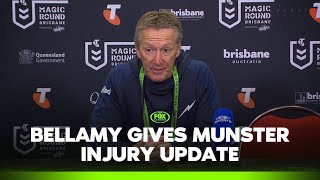 Bellamy reveals potential Munster surgery  Storm Press Conference  Fox League [upl. by Eladnyl787]