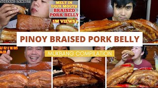 PINOY BRAISED PORK BELLY MUKBANG COMPILATION [upl. by Lehcim255]