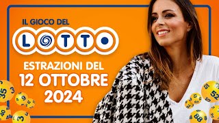 Estrazione in diretta del Gioco del Lotto e del Simbolotto di Sabato 12 Ottobre 2024 [upl. by Yticilef]