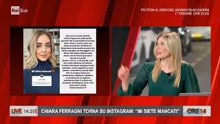 Chiara Ferragni torna sui social quotMi siete mancatiquot  Ore 14 del 03012024 [upl. by Orvas]