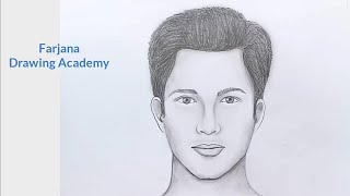 How to draw face for Beginners EASY WAY TO DRAW A MAN FACE [upl. by Newg]