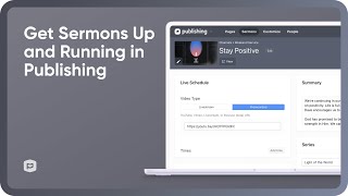 Get Sermons Up and Running in Planning Center Publishing [upl. by Esiouqrut50]