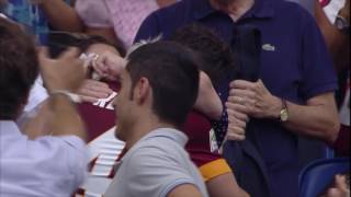 Alessandro Florenzi celebrates with his grandmother  AS Roma Vs Cagliari [upl. by Natam684]