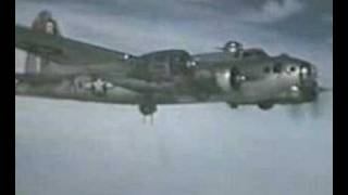 Boeing B17 1944 In flight flying fortress going on a bombing raid over Germany WW 2 [upl. by Boorman935]