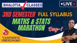 3RD SEM MATHS amp STATS MARATHON FULL SYLLABUS DAY1 [upl. by Yrehcaz248]