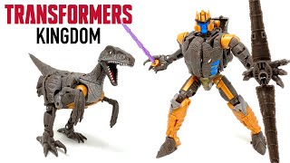 Transformers Kingdom Voyager Class Dinobot Review [upl. by Bobbee874]