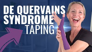 How to Tape De Quervains Syndrome Do It Yourself Taping to Stop Thumb Pain [upl. by Fransis]