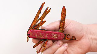 Rusty Swiss Army Knife Left To RotKnife Restoration [upl. by Akaenahs938]