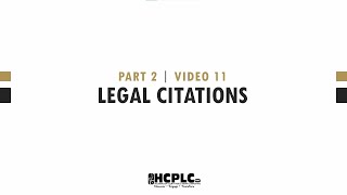 Introduction to Legal Research  Part 2  Video 11  Legal Citations [upl. by Meggy]