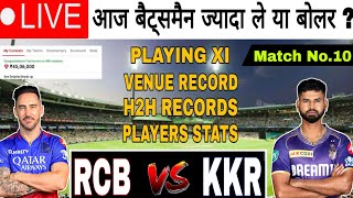 🔴 LIVE  RCB vs KKR Dream11 Prediction  Match No10  RCB vs KKR Dream11 Team [upl. by Hama]