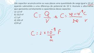 Capacitância de um capacitor [upl. by Mingche337]