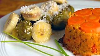 Recetas vegetarianas faciles Repollitos de bruselas con bananas [upl. by Ientruoc]