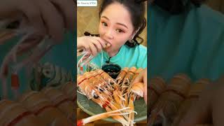 shrimp langoustine eating mukbang eatingsounds seafood eatingbroadcast asmrvideo asmr [upl. by Ecertak]