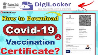 How to Get COVID 19 Certificate in Digilokar Application  New process [upl. by Selina]