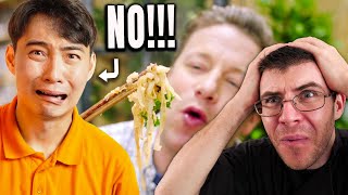 Pro Chef Reacts Uncle Roger Destroys JAMIE OLIVER’S WORST RECIPE YET [upl. by Imoen649]