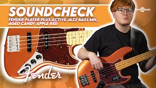 SOUNDCHECK  Fender Player Plus Active Jazz Bass MN Aged Candy Apple Red [upl. by Stirling923]