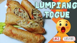 LUMPIANG TOGUE  VEGETABLE LUMPIA [upl. by Anhsirk]