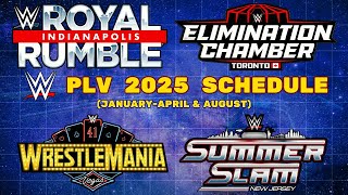 WWE PLVs Schedule in 2025 Jan to April amp Aug  Date amp Venue With Animated Maps [upl. by Hassi]