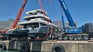 The Launch of the first Two Oceans 870 Power Catamaran [upl. by Sunday]