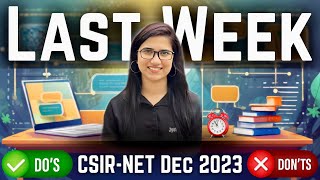 CSIR NET Last week preparation  Preparation strategy for csir net chemical science  J Chemistry [upl. by Hufnagel]