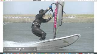 Windsurfing jibe 内傾軸でオートマチックジャイブ [upl. by Latton415]