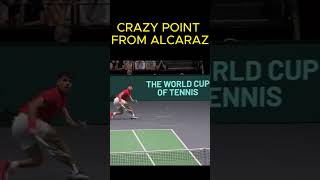 AMAZING POINT FROM ALCARAZ AT DAVIS CUP tennis tenis alcaraz daviscup [upl. by Erbas]