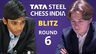 Rameshbabu Praggnanandhaa vs Vincent Keymer  Tata Steel India Blitz 2024  Round 6 [upl. by Nyltiak324]