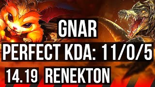 GNAR vs RENEKTON TOP  1105 Legendary  EUW Master  1419 [upl. by End]