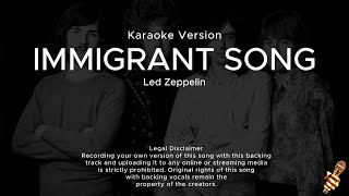 Led Zeppelin  Immigrant Song Karaoke Version [upl. by Nirej]