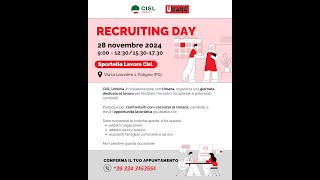 Il Recruiting Day torna a Foligno [upl. by Onairda]